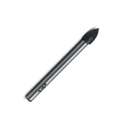 Champion Cutting Tool 1/4in CT505 Glass & Tile Drill Bit, High Temperature Brazed Carbide Spear Point / Tool Steel Body CHA CT505-1/4